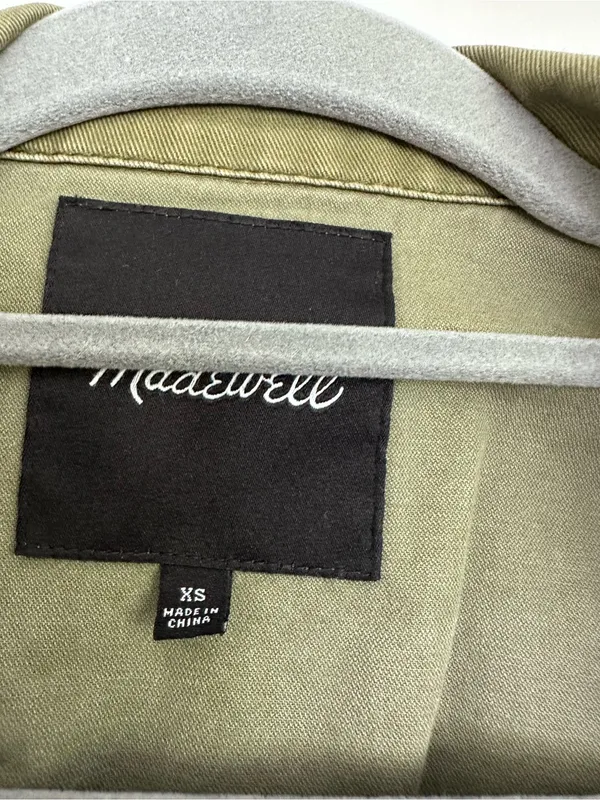 olive green Madewell Catskills military jacket with multiple pockets - Image 5