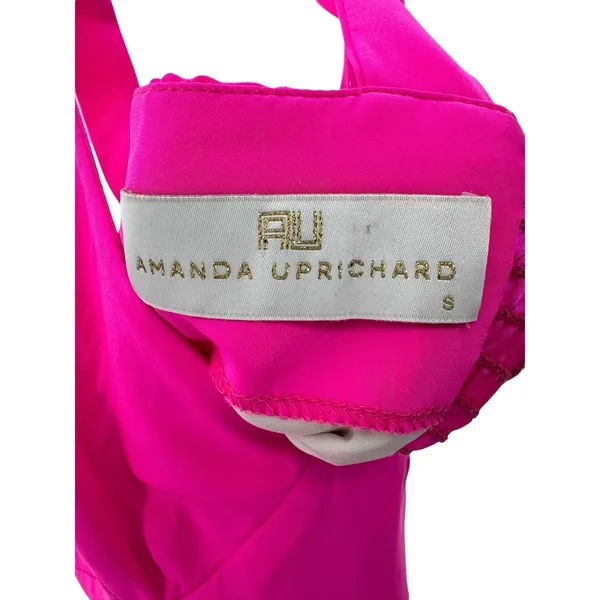 Amanda Uprichard Silk Maxi Dress Pink Strappy Backless S Luxury‎ Resortwear - Image 5