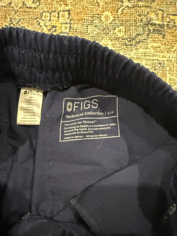 Navy FIGS Jogger Scrub Pants - Image 3
