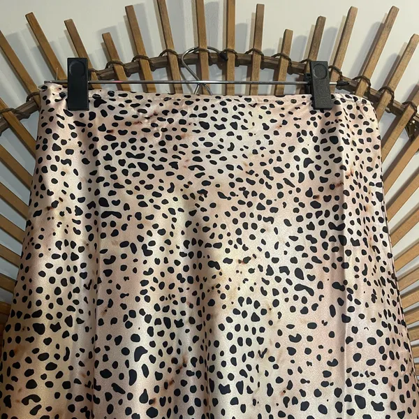 Petal and Pup Women’s Asymmetrical Satin Cheetah Print Midi Skirt Glam Flowy - Image 10