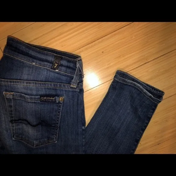 7 for all mankind The Skinny Jeans Sz 26 - Image 7