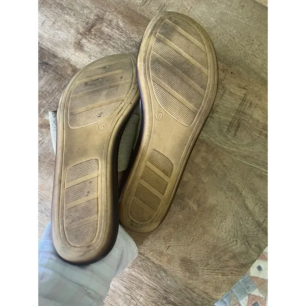 Callisto Of California Tan Canvas Leather Insole Sandals Women Size 8 Slip On - Image 5