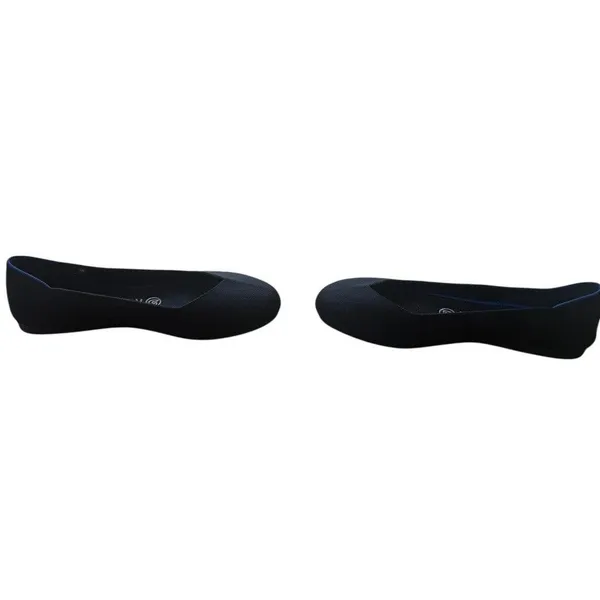 New Rothy’s The Flat Women’s Size 8 Maritime Black Blue Round Toe Ballet Shoes - Image 4