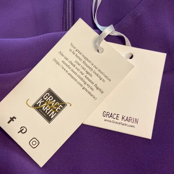 Grace Karin Women’s Dress size XXL long 37” bust 42/44” beautiful purple color - Image 7