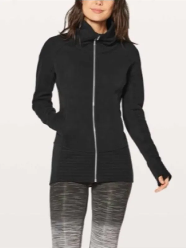 Lululemon Athletica Black zip up Radiant Jacket Sweatshirt athleisure activewear - Image 2