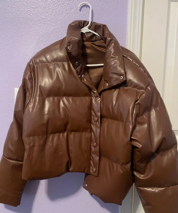 Brown Puffer Jacket Size XL - Image 2