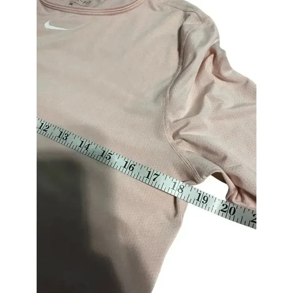 Nike Dri Fit Long Sleeved Top Size Large Pink Athleisure Workout Athletic Sporty - Image 6