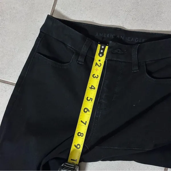 American Eagle Women Black Curvy High Rise Jegging Jeans Dream Stretch size 2 S. - Image 6