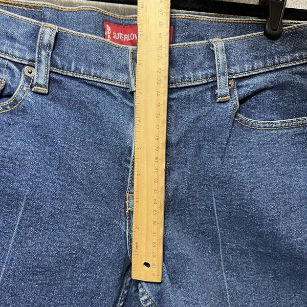 Levis Superlow Stretch 507 Jeans Dark Wash‎ Straight Leg Junior 9 L S 507-5585 - Image 3