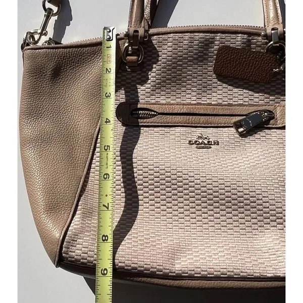 Coach Legacy Jacquard Canvas Edie 31 Medium Shoulder Bag 29848 Beechwood Gold - Image 7