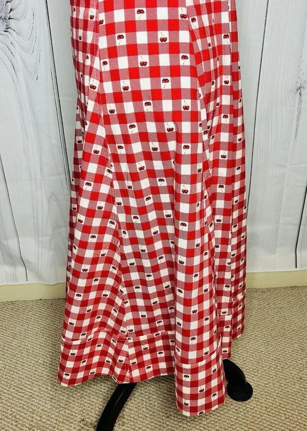 NWT Avec Les Filles Cherry Print Sweetheart Fit & Flare Midi Dress Sz 14 Stretch - Image 7