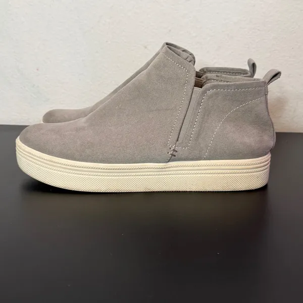 Dolce Vita High Top Platform Sneakers Ankle Bootie Womens 10 Gray Faux Suede - Image 3