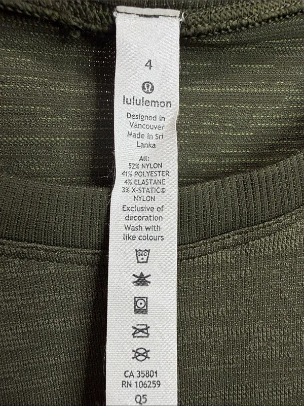 Lululemon Swiftly Relaxed Long Sleeve Dark Olive / Fatigue Green. Size 4 - Image 3