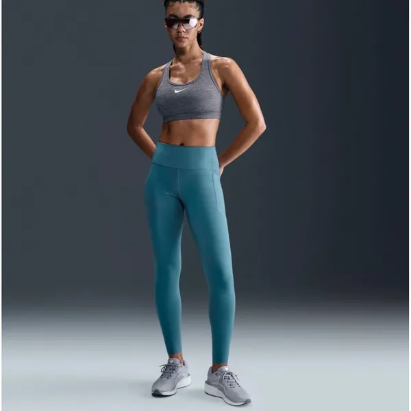 Nike Women's Swift 7/8‎ Dri-FIT Running Leggings Womens XL Teal - Image 2