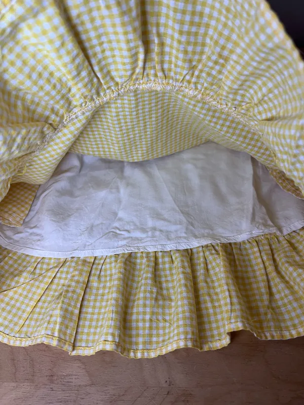Altar'd State Yellow Gingham One-shoulder Short Dress - Image 5