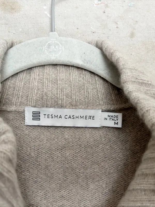 Tesma Cashmere 1/4 Zip Polo Sweater - Image 4