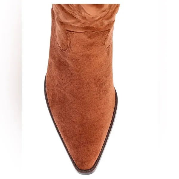 Time and Tru Women's Faux Suede Embroidered Western Boots, size 8 new - Image 5