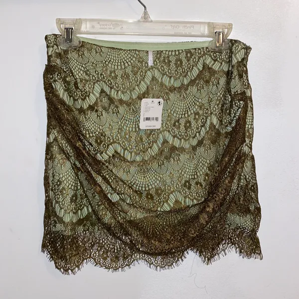 Free People NWT Martini Combo Zoey Lace High-Rise Scalloped Trim Mini Skirt 2 - Image 4