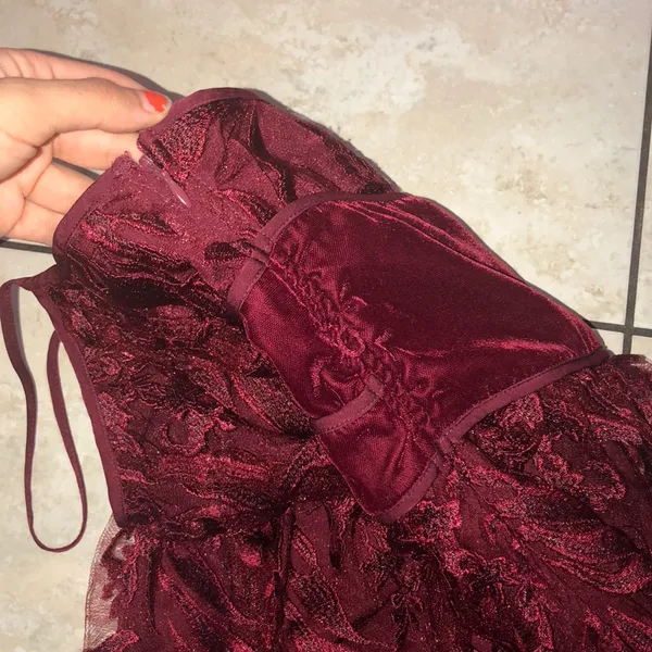 MSSP garnet velvet dress Red Size 6 - Image 7
