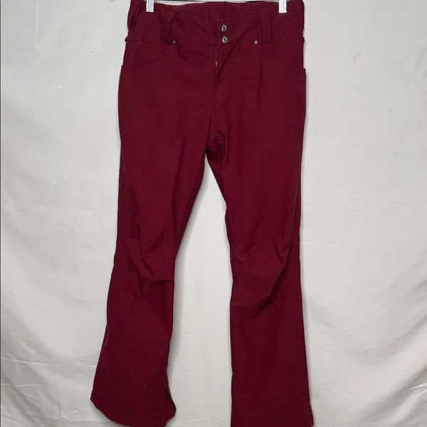 Aperture Cystaline waterproof 10K burgundy red snowboarding pants sz S - Image 3