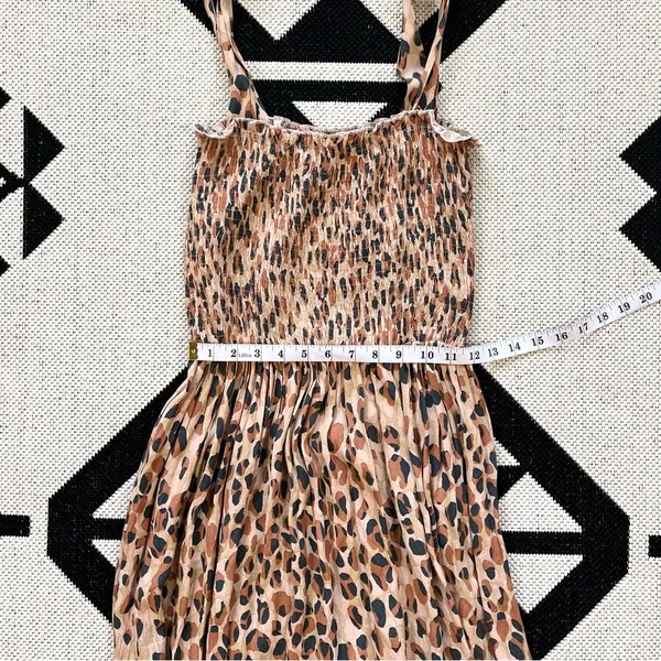 By Together Fika Leopard Smocked Maxi Dress Medium - Image 7