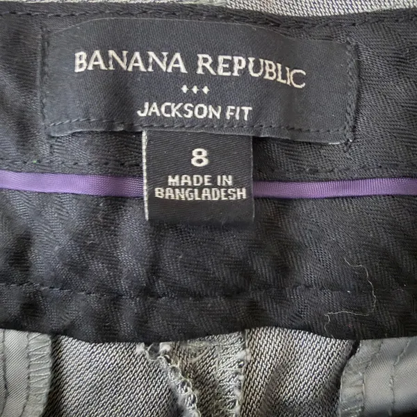 Banana Republic Jackson Fit Trousers Women 8 Gray Ankle Length Stretch‎ Workwear - Image 6