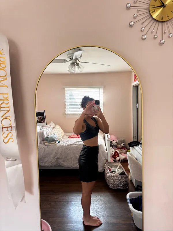 Garage Black Faux Leather Mini Skirt - Image 2