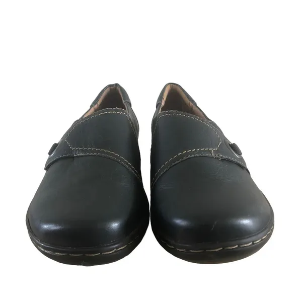 Clarks Navy Blue‎ Evianna Comfort Loafer Shoes 8 - Image 2