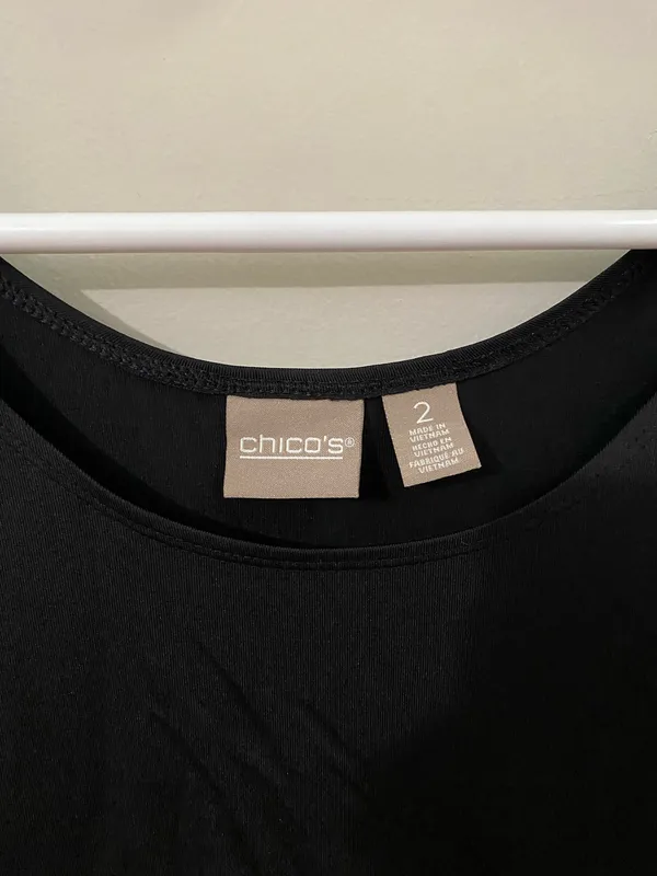 Chico's Black Scoop Neck Tank Top - Image 3