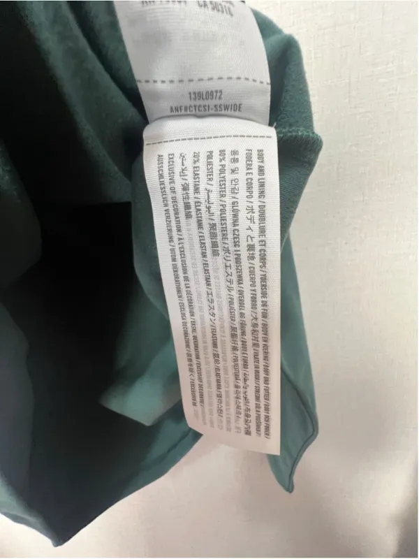 Abercrombie & Fitch Soft A&F Collection Green Cropped Fitted Long Sleeve T-Shirt - Image 5
