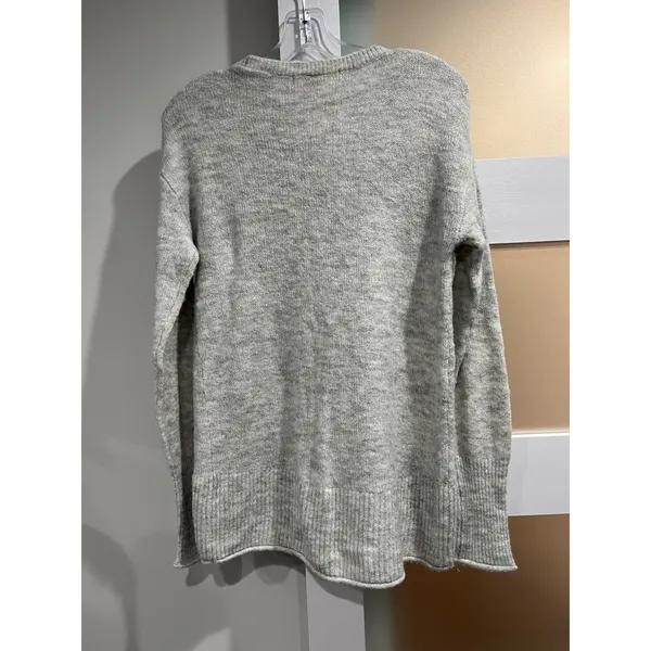 Cozy soft oversized grey Long‎ Sleeve Crew Neck Pullover Sweater Size S - Image 2