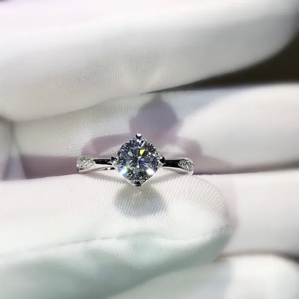Adjustable 1.5 CT CZ Diamond Wedding Ring for Women - Image 2