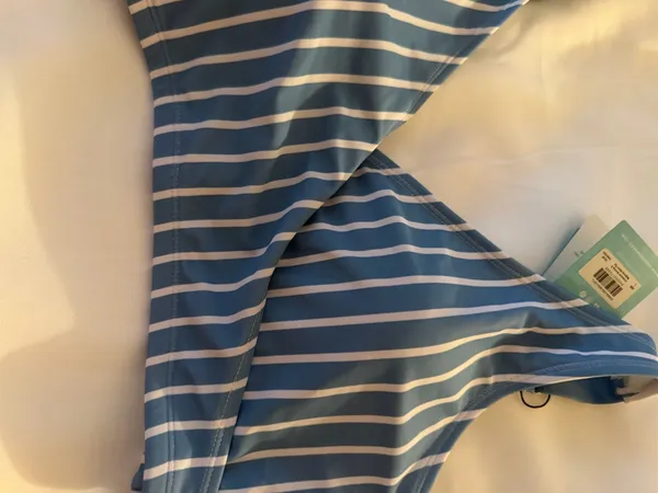 Kindred Bravely maternity bikini Blue Stripe Women's Swim Top - Image 2