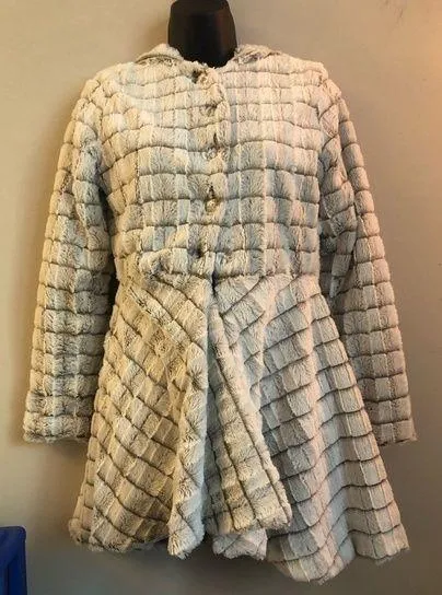 White Faux Fur Coat - Image 7