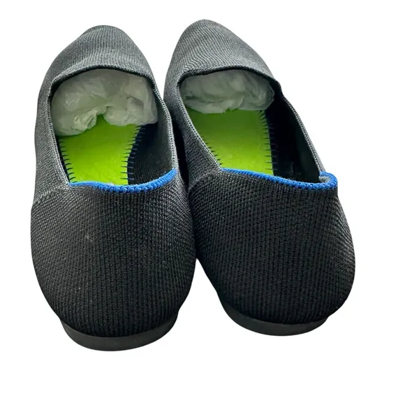 Rothy’s The Loafer Sz 8 Black Solid Knit Slip On Shoes Academia No Insole - Image 3
