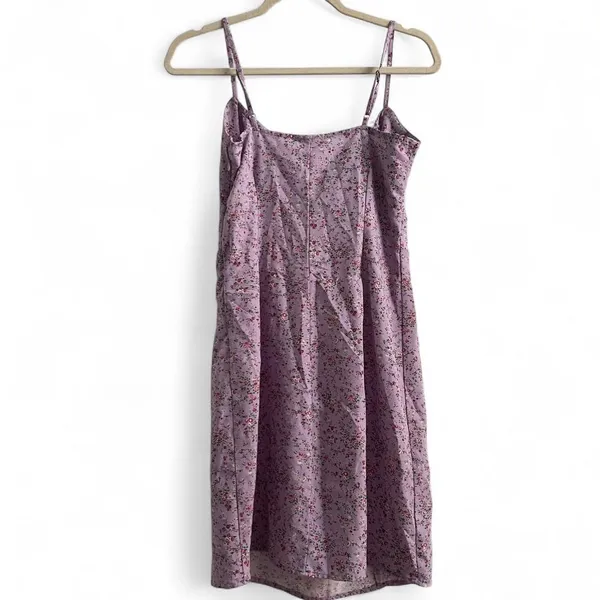 Brandy Melville Lilac Floral Mini Dress Fairycore Coquette Romantic Fits Sz S - Image 4