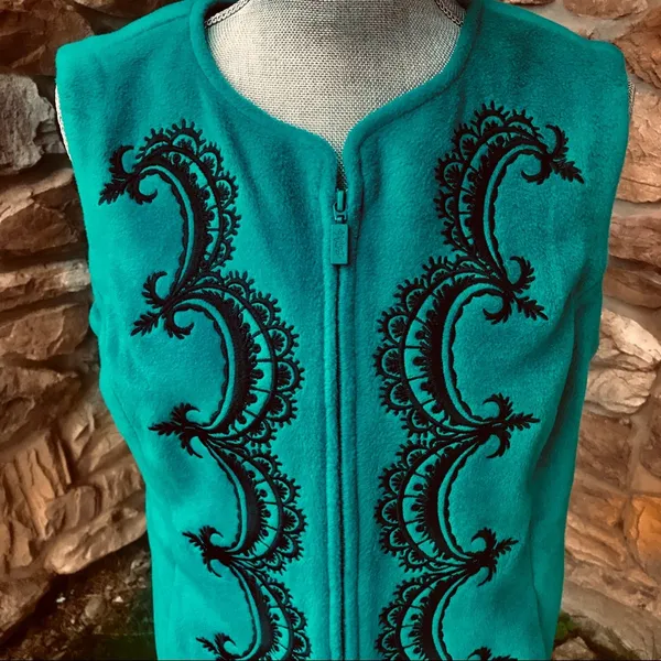 Bob Mackie Embroidered Vest - Image 6