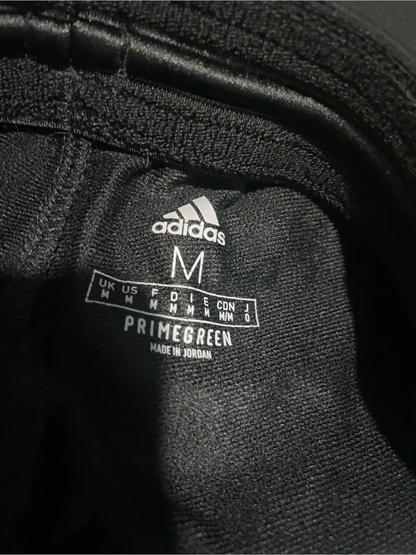 adidas Black Sweatpants with White Side Stripes - Image 2