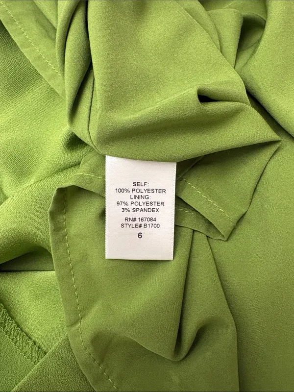 Pomander Place Leah Pistachio Green Cape Sleeve Midi Dress Women Size 6 #B1700 - Image 9