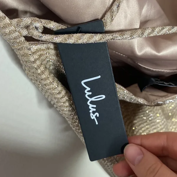 Lulus Earned Your Win Metallic Lace Cocktail Dress size XL - Image 7