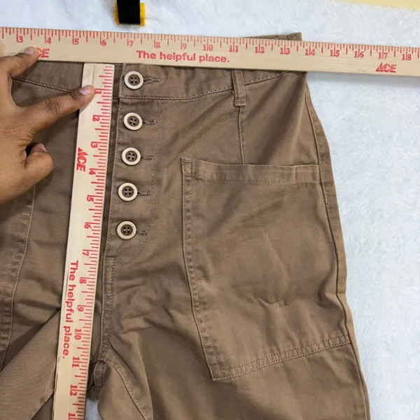Pistola 26 Oak High‎ Rise Chino Pant Button Fly Brown Carpenter 100% Cotton Y2K - Image 10