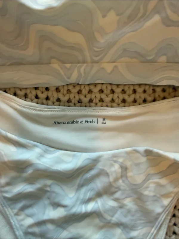 Abercrombie & Fitch Curve Love Straight Neck Swim Top and High Leg Cheeky Bottom - Image 3