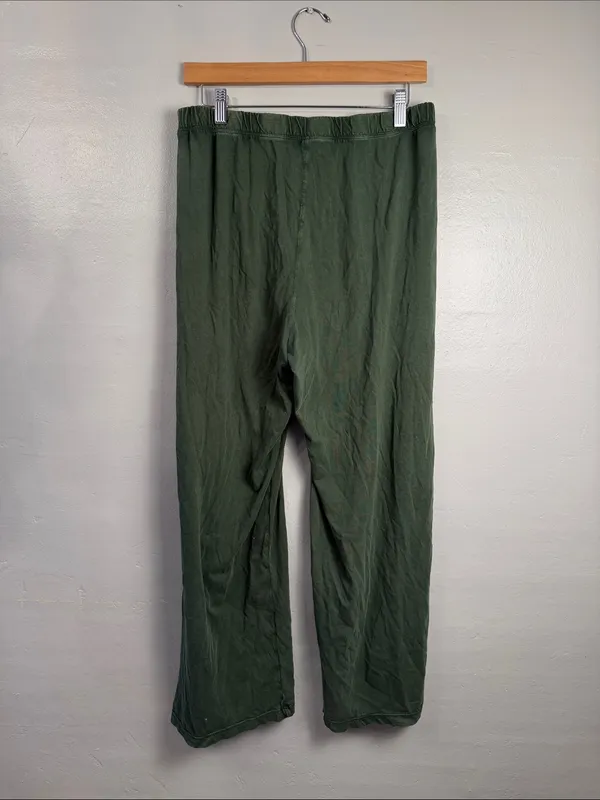 Daily Practice Anthropologie Green 100% Cotton Pants Size Medium - Image 4