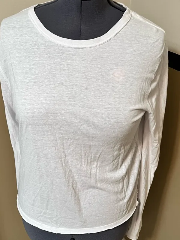 We The Free Nova White Long Sleeve Crewneck Top Classic staple piece casual XL - Image 3