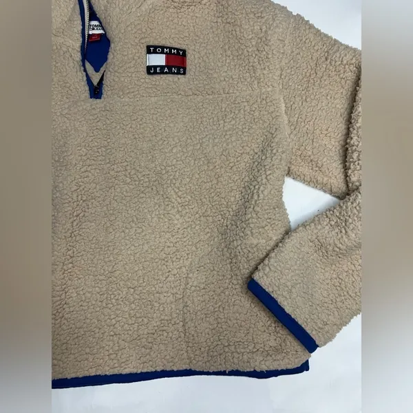 Tommy Hilfiger Jeans 1/4 Zip Fleece Sherpa Women’s Size Medium - Image 4