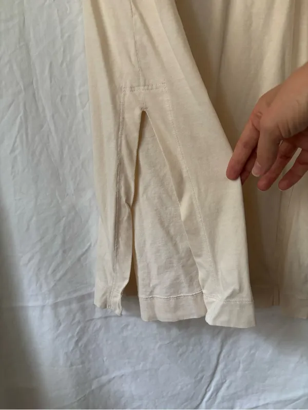 Everlane Cream Sleeveless Midi Tank Dress - Image 3