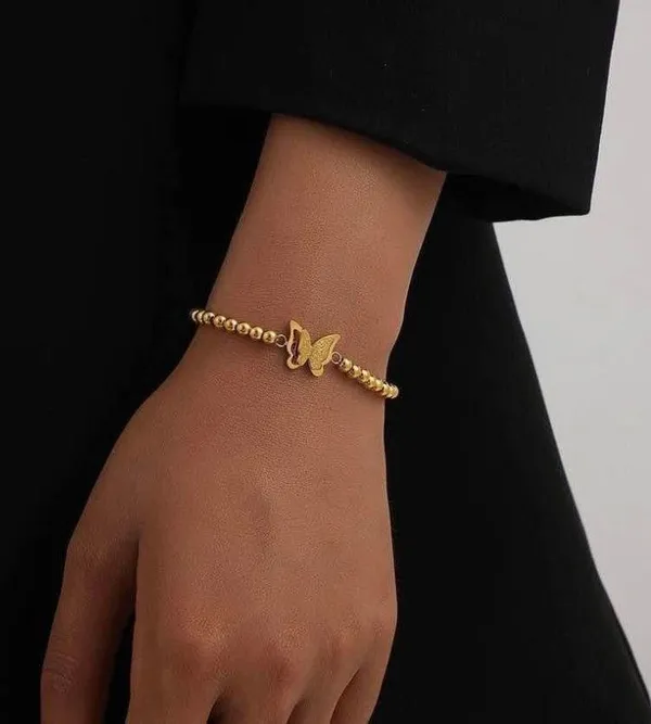 18K Gold Plated Butterfly Charm Bracelet for Women - Image 4