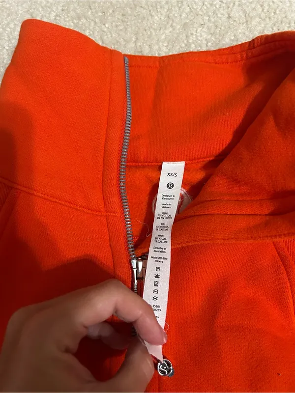 Lululemon Orange Scuba Sweatshirt - Image 3