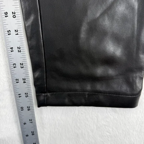 Avec Les Filles Black Faux Leather Paperbag Waist Pants Women's Size S‎ - Image 4