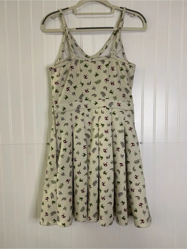Hot Topic Ivory Frog & Mushroom Lace-Up Dress - Image 2